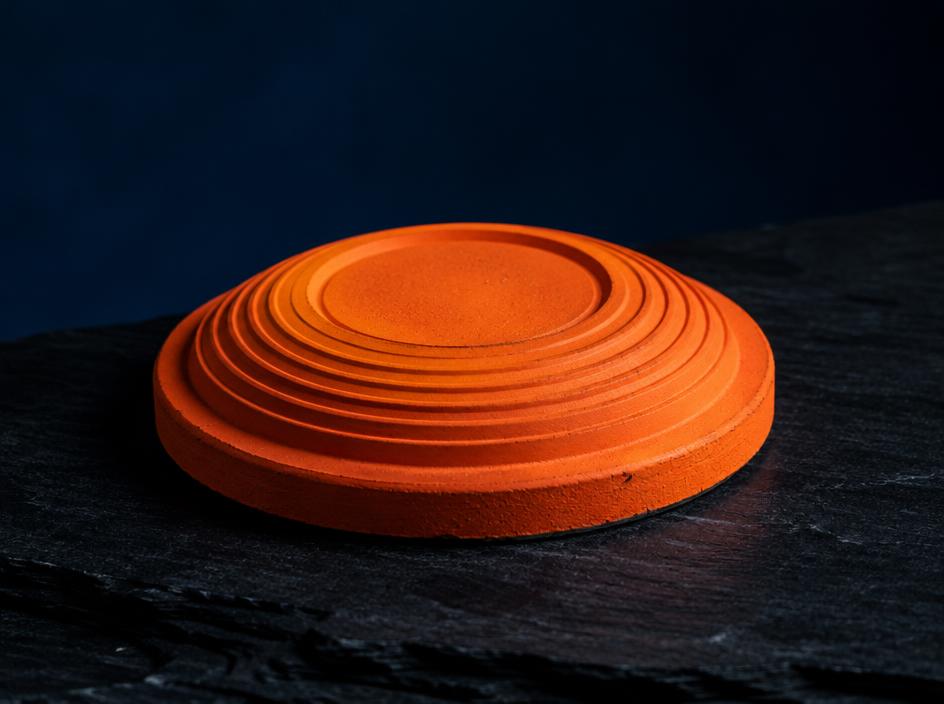 Orange clay target